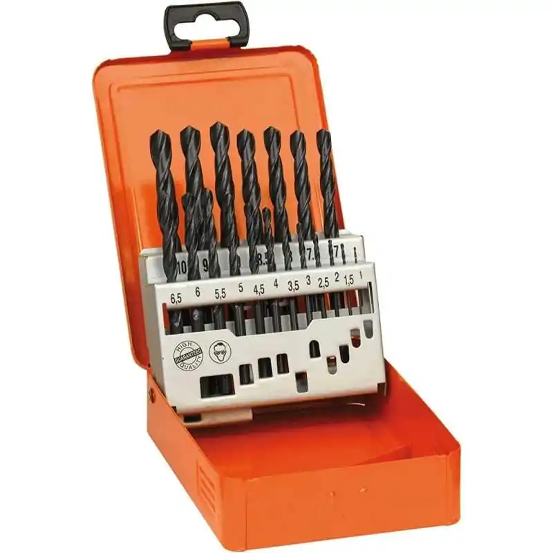 Cassetta professionale con set da 19 punte da trapano, in hss-r