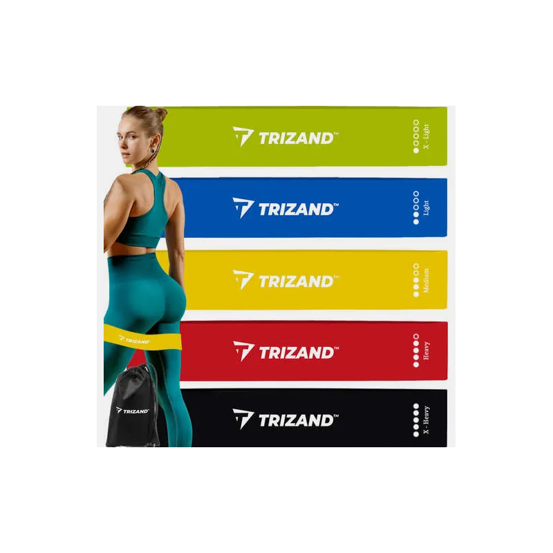 Set di fasce per esercizi - 5 pezzi trizand