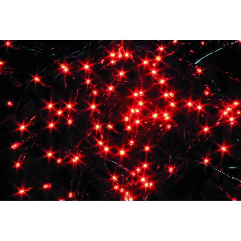 LUCI NATALE 96 LED ROSSI, CAVO MT.1,5 - LUCI MT.3,5
