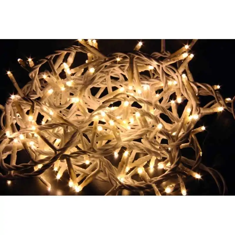 LUCI NATALE180 LED BIANCO CALDO, CAVO MT.1,5 - LUCI MT.5
