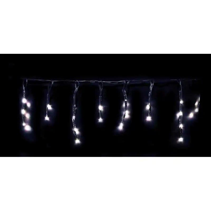 TENDA BOA SFALSATA CON GHIACCIOLINI LED BIANCHI, L. 11M , H.MAX. 0,12M , 495 LED, 180 CALATE C/TRASF. IP44