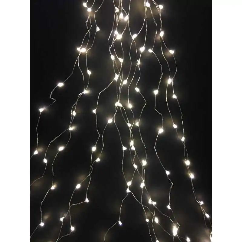 CASCATA DIAMOND 360 LED BIANCO CALDO, 2 MT, CAVO ALIM. 5 MT, CON TRASF. IP20