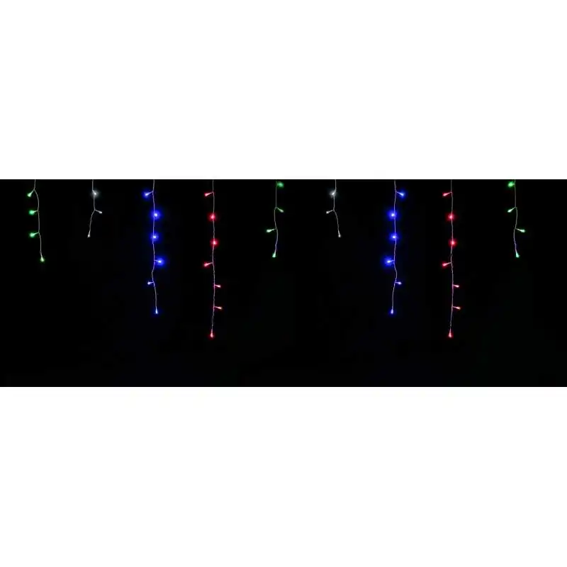 TENDA SFALSATA 64 LED MULTI E GIOCHI L., CM.300X60, A BATT., X EST.