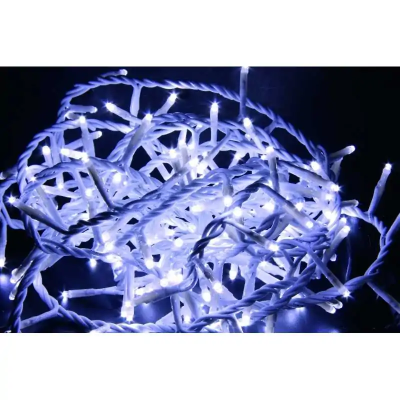 180 LED BIANCHI C/CAVO BIANCO E GIOCHI L., CAVO ALIM. MT.1,5 - CAVO LUCI MT.5
