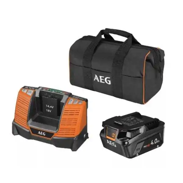 Aeg Kit Caricabatterie E 1 Batteria 18V 4.0 Ah HD