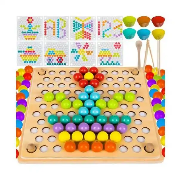 Puzzle con perline di legno