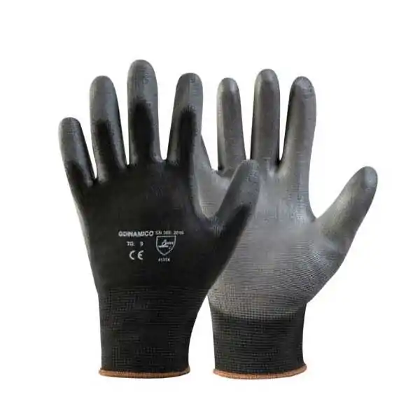 Vega Guanti Da Lavoro Poliuretano Palmo Nero
