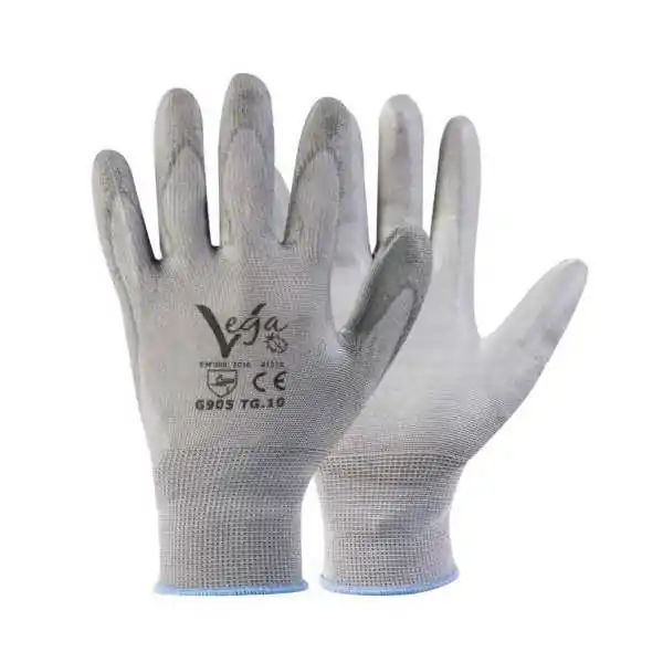 Vega Guanto Poliuretano Palmo Grigio