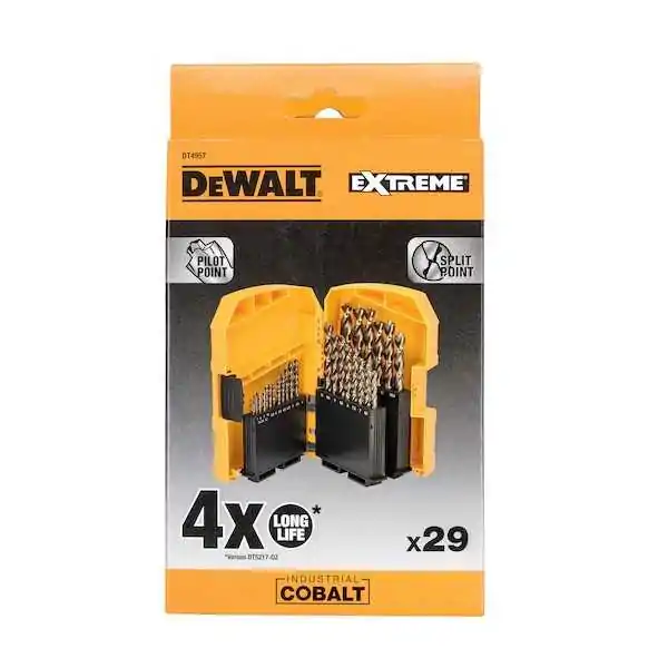 Dewalt Coffret De 29 Embouts HSS-E En Cobalt Dans Un Coffret En Plastique