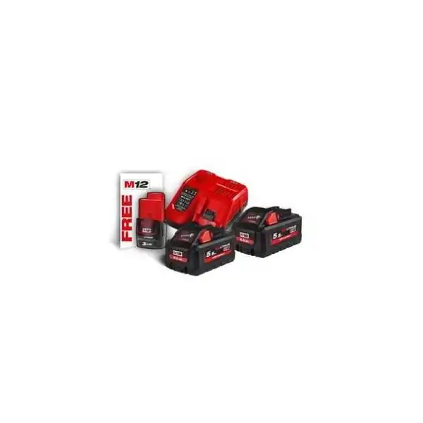 Milwaukee Energy Kit M18™ HIGH OUTPUT™ 2 x 5.5 Ah (18V) + 1 x 3 Ah (12V) Extra