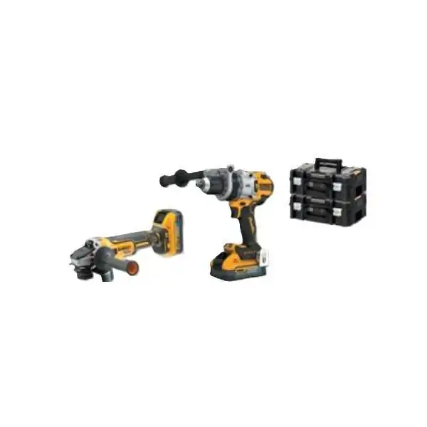 Dewalt Ensemble Perceuse à Percussion Et Meuleuse D'Angle  (2 batteries 5 Ah et chargeur)