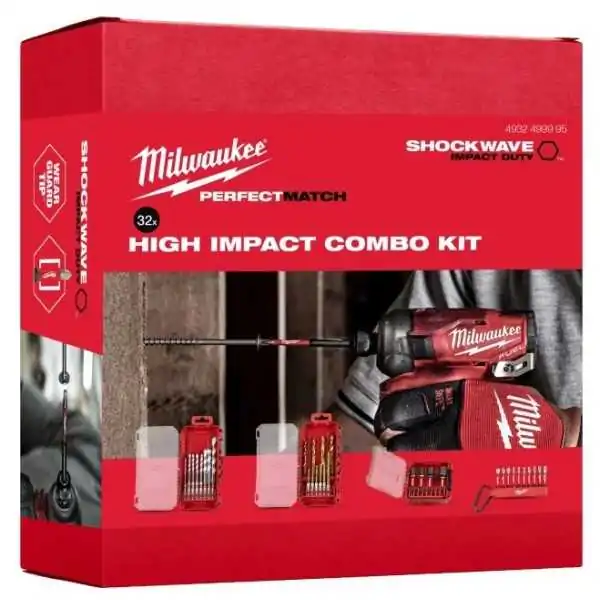 Milwaukee Combo Kit Impact Shockwave 32 pz