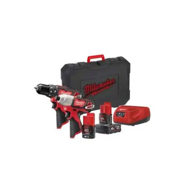 Milwaukee Kit M12™ Trapano Con Percussione + Avvitatore A Impulsi (12V)