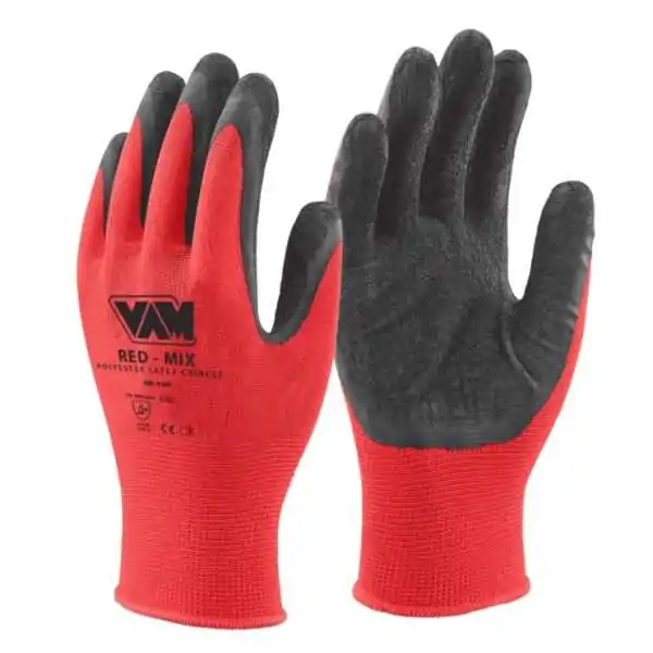Guanti Da Lavoro Red Mix Spalmato In Lattice Crinkle