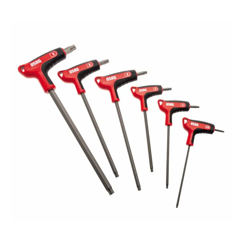 Usag Serie di 6 chiavi maschio con profilo esagonale speciale X-Grip e impugnatura bimateriale