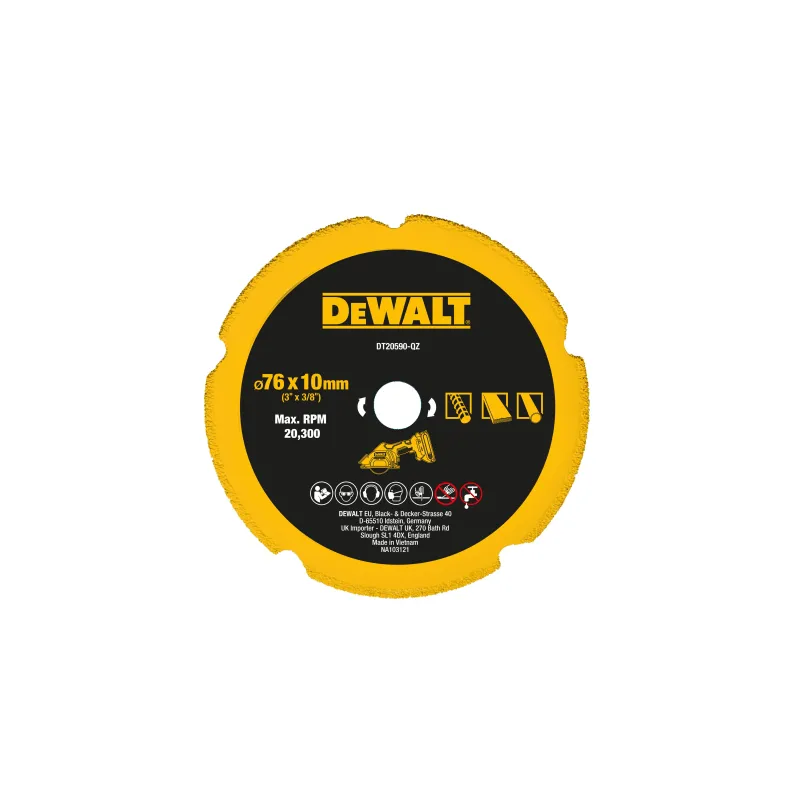 Disque Dewalt 76 mm pour mini-scies à onglet