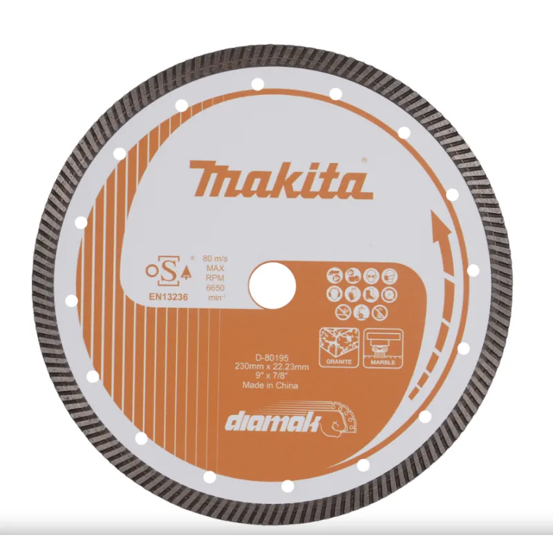 Disque diamanté ondulé Makita Diamak pour marbre et granit 230 x 22,23